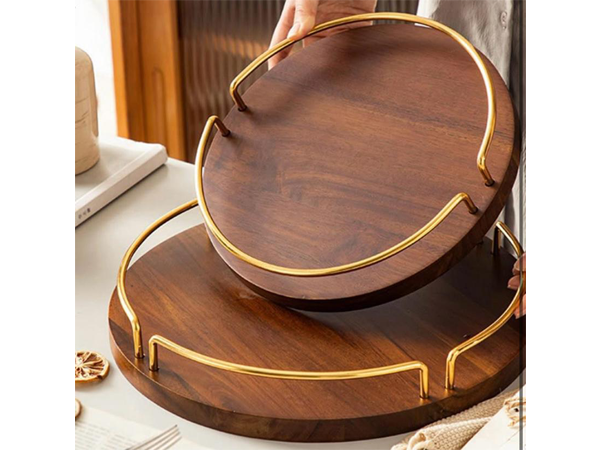 wooden metal trays